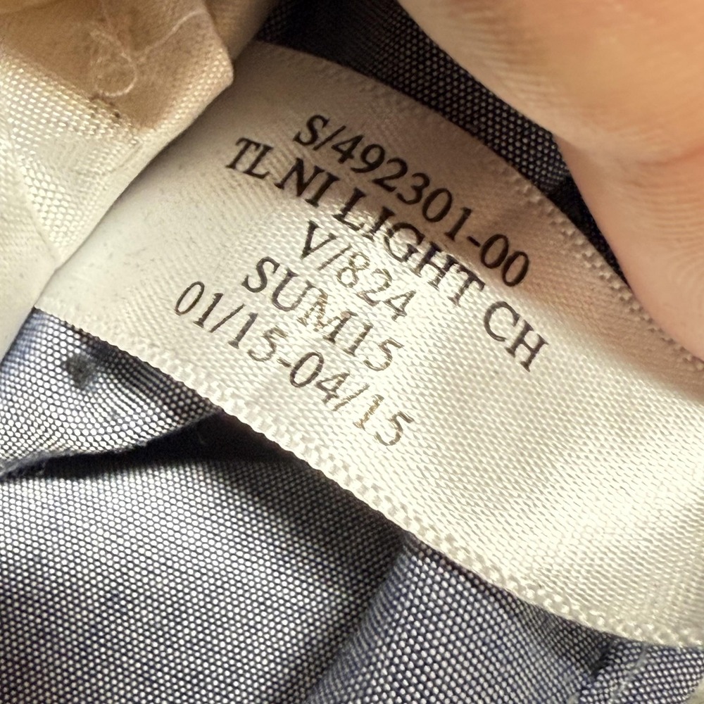 Banana Republic Shirt Mens XL Blue Slim Button Down Dress Work Casual Office - Picture 6 of 10